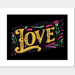 Love- valentines day-big lettering Posters and Art